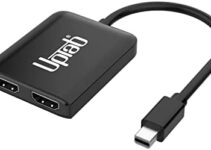 UPTab Mini DisplayPort to Dual HDMI 4K 60Hz Adapter Multi Monitor Splitter, Converter Multi-Stream Transport (MST) Hub, DP to 2X HDMI 2.0 (Mini DisplayPort to Dual HDMI)