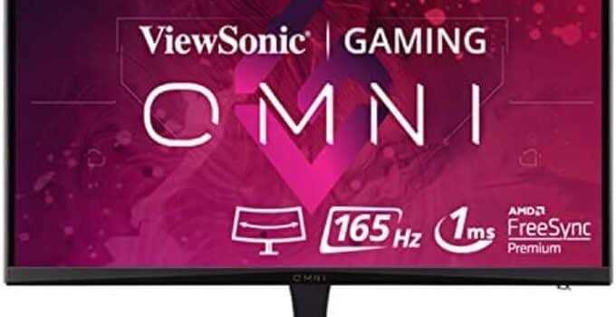 ViewSonic Omni VX2418C 24 Inch 1080p 1ms 165Hz Curved Gaming Monitor with AMD FreeSync Premium, Eye Care, HDMI and DisplayPort
