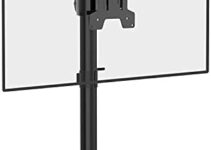 WALI Single Monitor Mount for 1 Computer Screen up to 27 inch, Fully Adjustable Monitor Arm Holds up to 22 lbs (M001S), Black
