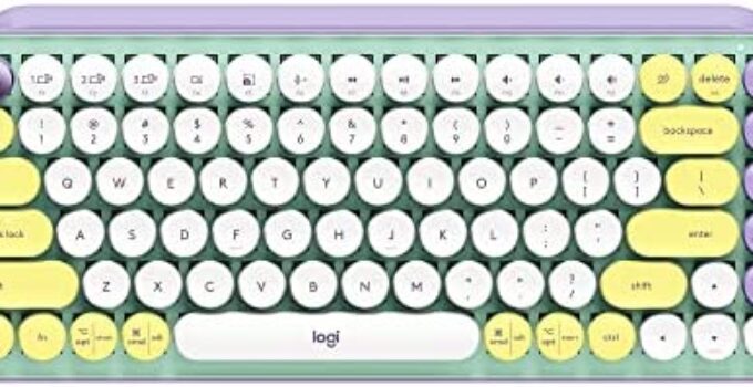 Logitech POP Keys Mechanical Wireless Keyboard with Customizable Emoji Keys, Durable Compact Design, Bluetooth or USB Connectivity, Multi-Device, OS Compatible – Daydream Mint