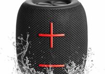 Portable Bluetooth Speaker with IPX7 Waterproof 360°Big Sound Deep Bass Wireless Speaker Bluetooth 5.0 12H Playback Small Bluetooth Speaker Black for Home,Beach,Shower,Party