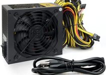 2000W Mining Power Supply PSU, ABSKY Mining Rig PSU ATX PC Power Supply for 8 GPU ETH Rig Ethereum Miner, Mining Machine Power Supply with Adapter Cable