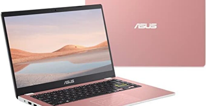 2022 ASUS 14″ Thin Light Business Student Laptop Computer, Intel Celeron N4020 Processor, 4GB DDR4 RAM, 64 GB Storage, 12Hours Battery, Webcam, Zoom Meeting, Win11 + 1 Year Office 365, Rose Gold
