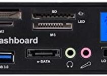 5.25″ Computer Multifunctional Dashboard Media Front Panel,Internal Card Reader LCD Display with ESATA, USB 2.0/USB 3.0 Hub