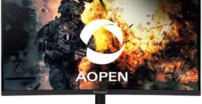 AOPEN 27HC5R Vbiipx 27″ Full HD (1920 x 1080) VA 1500R Curved Gaming-Monitor | AMD FreeSync Premium | 165Hz Refresh Rate | 1ms-TVR | HDR 10 Support | Ports: 1 x Display Port 1.4 & 2 x HDMI 2.0