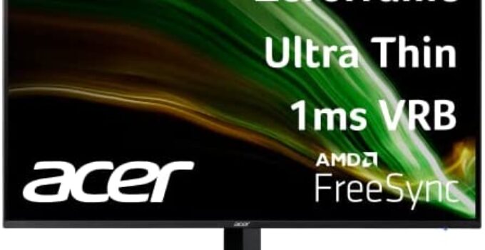 Acer SB271 bi 27.0″ Full HD (1920 x 1080) IPS Zero Frame Home Office Monitor | AMD FreeSync Technology | Ultra-Thin Stylish Design Vision Care | Low Blue Light | Tilt | HDMI & VGA Ports
