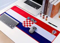 Aersileng 2022 Qatar Soccer World Cup Croatia National Anti-Slip Mouse Pad Wrist Protection Gaming Desk Pad for Gaming, Work, Office and Home.