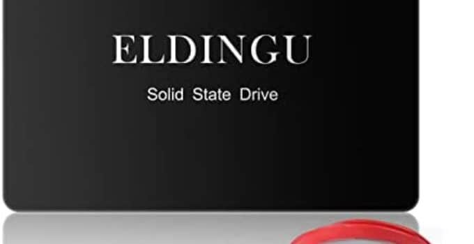 Eldingu SSD 256GB 2.5″ SATA III 6Gb/s 3D NAND Internal Solid State Drive with Sata Cable Up to 520Mb/s for Laptop and Pc H660 (Black 256gb)