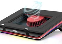 IETS GT500 Powerful Turbo-Fan (4600 RPM) RGB Laptop Cooling Pad with Infinitely Variable Speed,Seal Foam for Rapid Cooling Gaming Laptop,Dust Filter for Protect Laptop,13-17.3inch Laptop Cooler