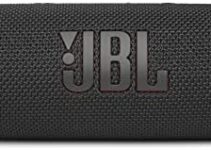 JBL Flip 6 – Portable Bluetooth Speaker, powerful sound and deep bass, IPX7 waterproof, 12 hours of playtime, JBL PartyBoost for multiple speaker pairing, speaker for home, outdoor and travel (Black)