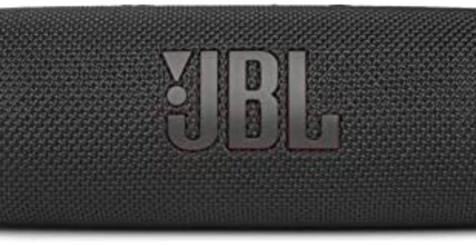 JBL Flip 6 – Portable Bluetooth Speaker, powerful sound and deep bass, IPX7 waterproof, 12 hours of playtime, JBL PartyBoost for multiple speaker pairing, speaker for home, outdoor and travel (Black)