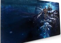 Large Size Mouse Pad for The Lich King,Non-Slip Rubber Base,Stitched Anti-Fray Edges,Waterproof,Smooth Gaming Surface,Keyboard and Mouse Combo Pad Mouse Mat Desk Pad Mousepad 11.8×23.6×0.12 inch