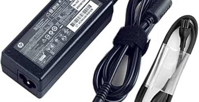 New 65W Ac Adapter Charger Fit for HP Pavilion 10 11 13 14 15 17 HP Notebook 14 15 17 Replacement 710412-001 10-e010nr 14-dh2011nr 14m-ba114dx 15-n010us 15-f009wm 15-f023wm Laptop Power Supply