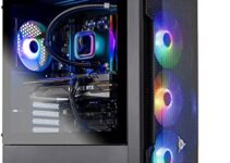 Skytech Shadow Gaming PC Desktop – AMD Ryzen 5 7600X 4.7 GHz, RTX 3060 Ti, 1TB NVME SSD, 32G DDR5 RGB, 600W Gold PSU, 240mm AIO, AC Wi-Fi, Windows 11 Home 64-bit