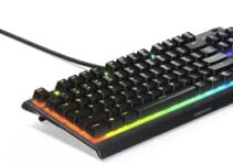 SteelSeries Apex 3 TKL RGB Gaming Keyboard – Tenkeyless Compact Form Factor – 8-Zone RGB Illumination – IP32 Water & Dust Resistant – Whisper Quiet Gaming Switch – Gaming Grade Anti-Ghosting (Renewed)