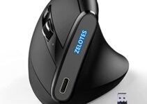 Attoe Ergonomic Mouse,2.4G Wireless Right Handed Vertical Computer Mouse Rechargeable PC Gaming Mouse Optical USB Mice for Laptop MAC