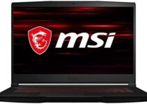 MSI GF63 Thin 10SC-22 Series Gaming Laptop, 15.6″ 60Hz Refresh Rate IPS, Intel Core i5-10500H (2.50 GHz), NVIDIA GeForce GTX 1650, 8 GB DDR4, 256 GB PCIe SSD, Windows 10 Home – Black (Renewed)