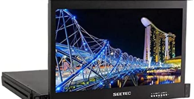 SEETEC SC173-HD-56 17.3 Inch Monitor 1RU Pull Out Rack Mount Monitor Full HD 1920×1080 (HDMI) (SC173-HD)