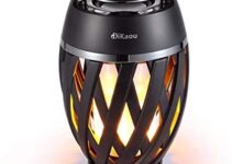 DiKaou Led Flame Bluetooth Speaker, Gifts for Men Dad Women, Torch Outdoor Bluetooth Speaker, BT5.0 Stereo Speaker with HD Audio and Enhance Bass, Unique Christmas Birthdays Gifts for Men Him Father