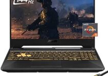 ASUS TUF Gaming A15 Gaming Laptop, 15.6″ FHD IPS 144Hz, AMD 6-Core Ryzen 5 4600H (Beat i7-10750H), GeForce GTX 1650, 16GB RAM, 1TB PCIe SSD, USB-C, HDMI, RJ45, WiFi 6, Backlit, SPS HDMI Cable, Win 11