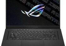 ASUS ROG Zephyrus G15 Ultra Slim Gaming Laptop, 15.6” 165Hz QHD Display, GeForce RTX 3080, AMD Ryzen 9 5900HS, 16GB DDR4, 1TB PCIe NVMe SSD, Wi-Fi 6, Windows 10, Eclipse Gray, GA503QS-BS96Q