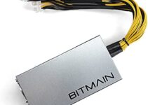 HAOYU TECH Bitmain Antminer APW7 1800W Power Supply 110V-1000W, 6-Pin Connect Bitcoin Miner Power Supply, Antminer L3+, Bitcoin Mining Hardware, Asic Miner, Crypto Miner Rig for Mining Crypto Coins
