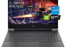 2022 HP Victus Gaming Laptop, 15.6-Inch 144Hz FHD Display, 12th Gen Core i5-12450H(Beat R7 5800H), 16GB 3200 RAM, 1TB PCIe SSD, NVIDIA GeForce GTX 1650, WiFi 6, Backlit KB, RJ-45, HDMI, Win 11 H
