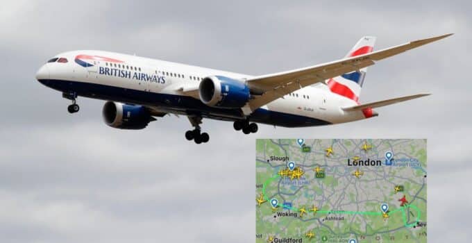 BA aircraft returned to Heathrow after emergency technical issue