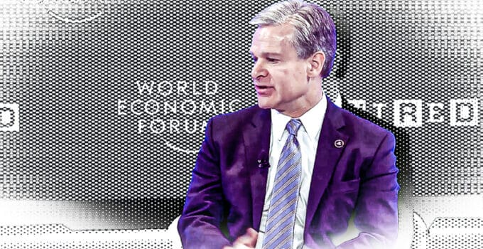 FBI Director Tells WEF Future of National Security is ‘Collaboration’ Between Big Tech and Government