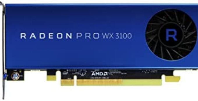 AMD Radeon Pro WX 3100 Graphic Card – 1.22 GHz Core – 4 GB GDDR5 – Half-Length – Single Slot Space Required