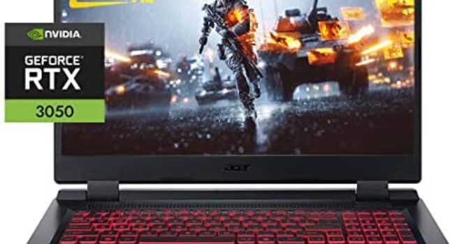 Acer 2022 Nitro 5 17.3″ FHD IPS 144Hz Gaming Laptop, 12th Intel i5-12500H(12 Core, up to 4.5GHz), GeForce RTX 3050, 32GB RAM 1TB PCIe SSD, Backlit KB, Thunderbolt 4, Windows 11, w/GM Accessories