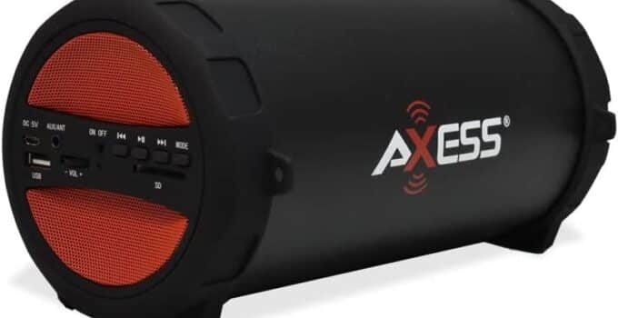 Axess Speakers Bluetooth Wireless Portable — at Home, Car Speakers, Or Outdoor Speaker with Aux, SD Card, & USB Compatibility for Amazing Sound – SPBT1041
