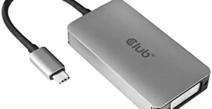 Club3D CAC-1510 USB Type C to DVI-D Dual Link Active Adapter, 3840 X 2160 @ 30Hz, 2560 X 1600P @ 60Hz, HDCP Supported NOT for Apple Cinema Monitors