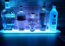 Kipokalor Home Bar Lighting – 2 Ft LED Lighted Liquor Bottle Display Shelf Includes Remote Control