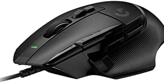 Logitech G502 X Wired Gaming Mouse – LIGHTFORCE hybrid optical-mechanical primary switches, HERO 25K gaming sensor, compatible with PC – macOS/Windows – Black
