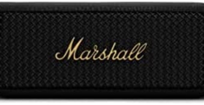 Marshall Emberton II Portable Bluetooth Speaker – Black & Brass