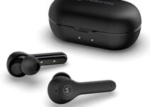 Motorola Moto Buds 085 – True Wireless Bluetooth Earbuds with Microphone and USB-C Charging Case – IPX5 Water Resistant, Smart Touch-Control, Lightweight Comfort-Fit, Clear Sound & Deep Bass – Black
