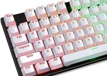 Pudding Keycaps-RisoPhy Double Shot PBT Keycap Set for Mechanical Keyboard,OEM Profile with Keycap Puller,Compatible with 104 Keys Full Size,80%,75%,60% Percent Keyboard-Crystal