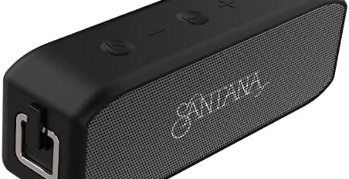 Santana Samba by Carlos Santana, High Power Portable Bluetooth Speaker, 20W Outdoor Speaker, IP67 Dustproof & Waterproof Stereo Speakers, 20H Playtime, Powerful Extra Loud Volume with Rich Bass