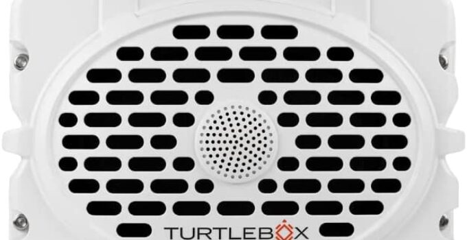 Turtlebox Gen 2: Loud! Outdoor Portable Bluetooth 5.0 Speaker | Rugged, IP67, Waterproof, Impact Resistant & Dustproof (Rich, Full Sound, Plays to 120db, Pair 2X for True L-R Stereo), White