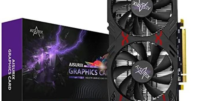 AISURIX Radeon RX 5500 XT 8gb GDDR6 Overclocked Graphic Card,128 Bit, 3XDP, HDMI, PCI Express 4.0X8, 8pin with Fan Intelligent Regulation System Gaming PC Computer Video Cards OC Edition for AMD