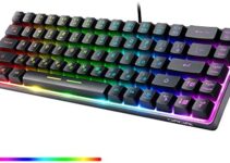 CHONCHOW 60% Gaming LED Keyboard RGB 68 Keys Layout Wired Keypad with 10 Preset Effects Mechanical Switch Feel Compatible with PC Mac Linux Xbox one PS4 PS5