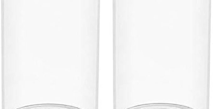 Clear Glass Shade Clear Cylinder Glass Lamp Shade Diameter 3.5″ Height 5.5″ Fitter 1.65″ (2 packs) (H5.5″)