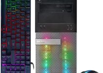 Dell RGB Gaming Desktop PC, Intel Quad I5 up to 3.6GHz, 16GB RAM, Radeon R9 370 4G GDDR5, 128G SSD + 2TB, DVD, WiFi & Bluetooth, RGB Keyboard & Mouse, Win 10 Pro (Renewed)