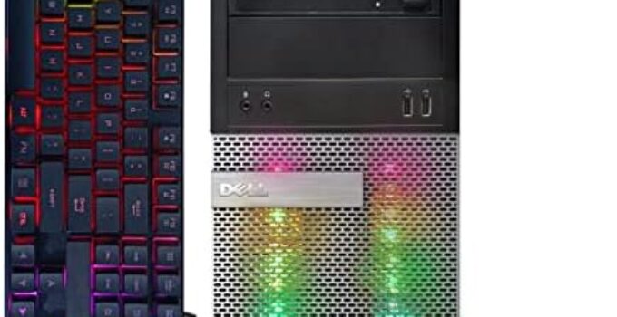 Dell RGB Gaming Desktop PC, Intel Quad I5 up to 3.6GHz, 16GB RAM, Radeon R9 370 4G GDDR5, 128G SSD + 2TB, DVD, WiFi & Bluetooth, RGB Keyboard & Mouse, Win 10 Pro (Renewed)