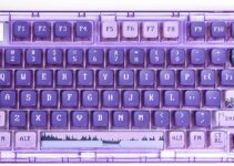 EPOMAKER CoolKiller CK75 75% Transparent Gasket Hot Swap RGB Bluetooth/2.4Ghz Wireless/Type-C Wired Gaming Keyboard with KSA Profile PBT Keycaps, Compatible with Win/Mac/Android(Purple,Clove Switch)