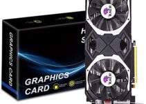 KAER RX580 8GB Graphics Card GDDR5 256bit Computer Graphics Card with Dual Fans 1284/7000MHz,PCI Express 3.0 Gaming Graphics Card, DVI HDMI DP Desktop Computer Graphics Card