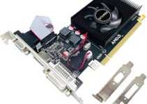QTHREE AMD Radeon R5 230 Graphics Card,2GB,64 Bits,GDDR3,VGA,DVI,HDMI,Computer GPU,PCI-Express X16,625MHz Core Frequency Video Card for PC,Low Profile,2 Monitors Support