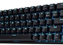 RK ROYAL KLUDGE RK68 Wireless Hot Swappable 65% Mechanical Keyboard, 68 Keys Compact Bluetooth Gaming Keyboard with Stand-Alone Arrow/Control Keys, Black, Clicky Blue Switch