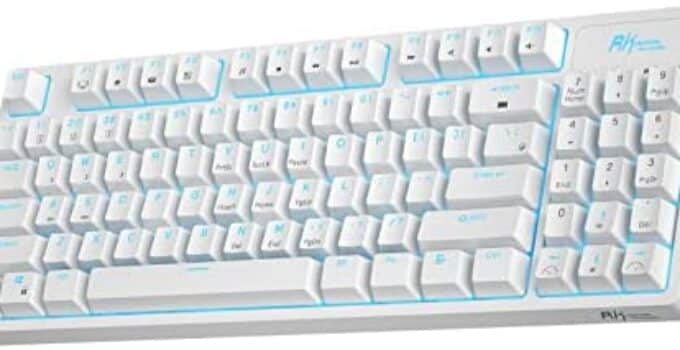 RK ROYAL KLUDGE RK89 85% Triple Mode BT5.0/2.4G/USB-C Hot Swappable Mechanical Keyboard, 89 Keys Compact Mechanical Keyboard with Detachable Frame & Software (Hot-Swappable Red Switch, White)